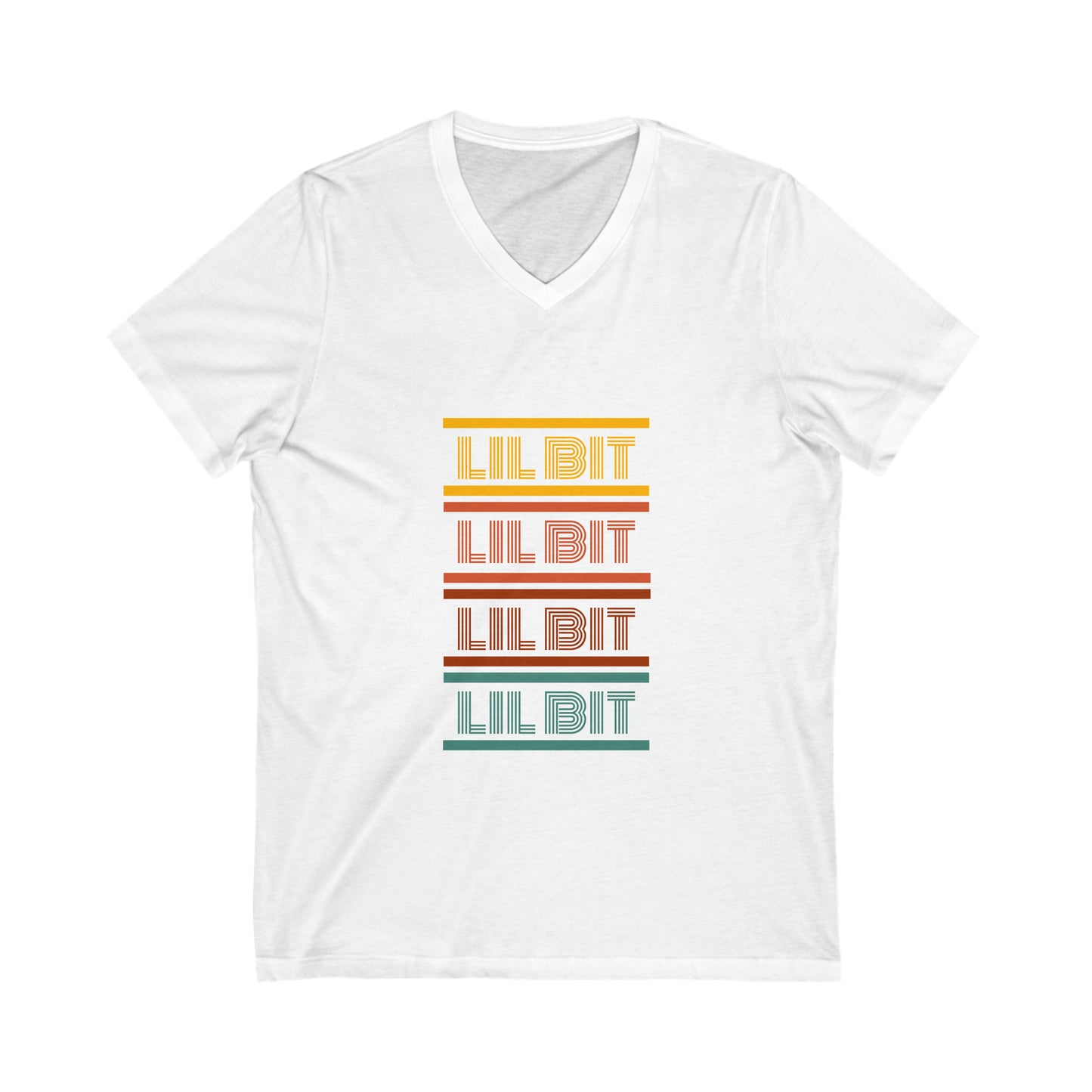 Lil Bit Unisex Jersey Short Sleeve V-Neck Tee