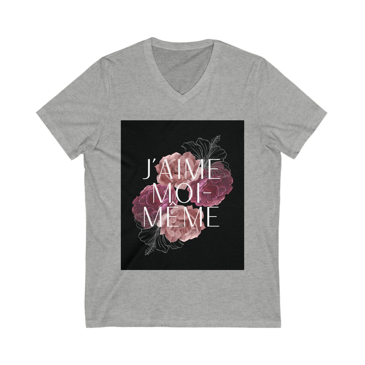 J'aime Moi-Meme Unisex Jersey Short Sleeve V-Neck Tee