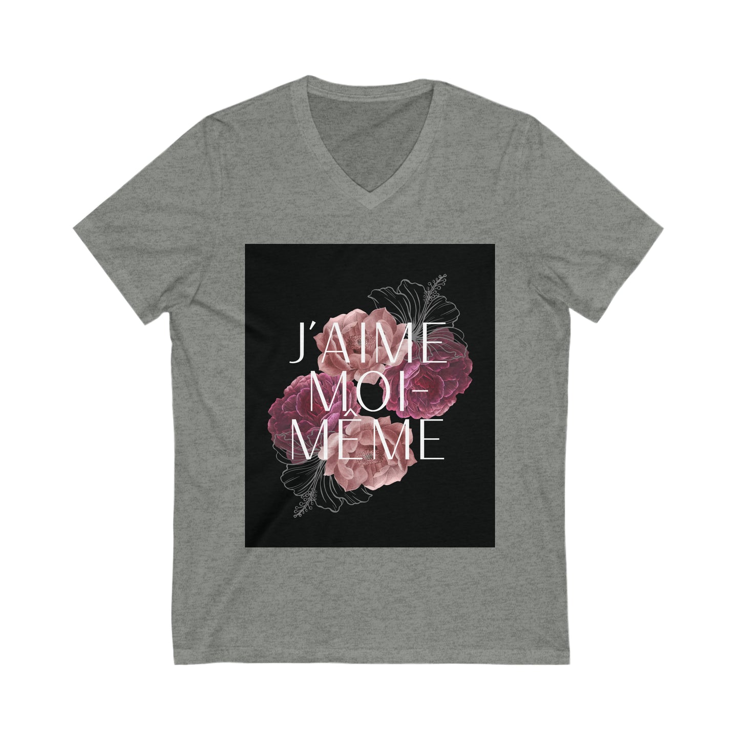 J'aime Moi-Meme Unisex Jersey Short Sleeve V-Neck Tee